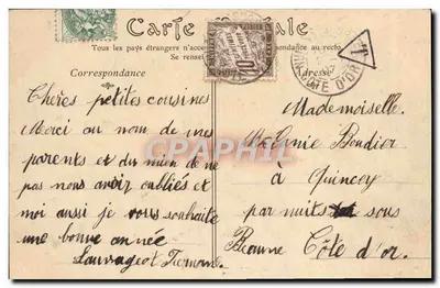 Arredores de AVALLON — Le Crot de la Foudre — ND Phot, n°163 — Verso
