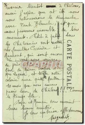 Vale do Cousin — Os Belos Sítios Pitorescos — Pothain, editor Avallon, n° 164 — Verso