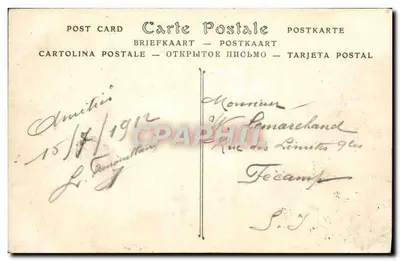 Avallon — Widok ujścia rzeki Loue i Saône — Stara pocztówka N° 1 — Rewers