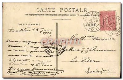 Avallon - Rue de Lyon - Grand Hôtel du Chapeau-Rouge e loja — Verso