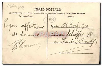 Chastellux (Yonne) — Widok na Zamek z Parku — Phototypie Quichoudot - Autor — Rewers