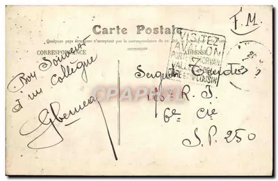 Zamek Chastellux — widok na jezioro — wydawca nieznany — Rewers