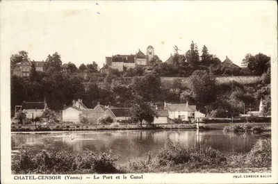 Châtel-Censoir (Yonne) — O Porto e o Canal — Fot. Combier Macon