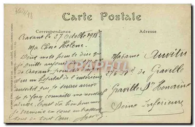 Cravant (Yonne) — Vista tirada da Champagne — Editor: E. Tournon, Auxerre, n°20 — Verso