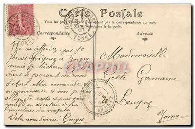 Joigny — Quartiere di Cavalleria Dubois-Tainville (1er Dragons) — N° 33 — Verso
