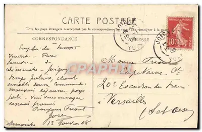 Joigny — Vista geral — Coleção J. D., Sens — Verso