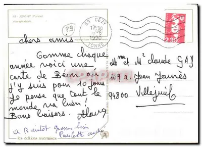 Joigny — Allgemeiner Blick — Les Éditions Nivernaises — Rückseite