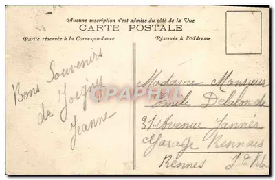Joigny (Yonne) — O Quai de Paris, visto da margem esquerda da Yonne — Coleção J.D. Sens — Verso