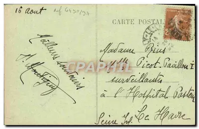 Mailly-le-Château — Um canto do vilarejo e o Castelo — Edit. H. Courron, n°6 — Verso