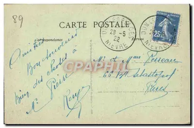 In Morvan — La Pierre Qui-Vire — Treppenweg zum Calvary — A. Duciel, Verleger, Saulieu — Rückseite