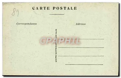 Sens — De vlucht naar Egypte (Slaap van het kind Jezus) — werk van Mme Léon Bertaut in de kathedraal — Poulain-Rocher, uitgever, Sens — Achterkant