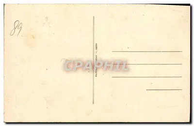 Sens. De Kathedraal — Kop van Jean de Cognu op ingangspilaar — Uitgave Léon Laineau — Achterkant