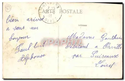 SENS (Yonne) — Pomnik Upamiętniający Zmarłych 1914-1918 — kolekcja J. D. Sens — Rewers