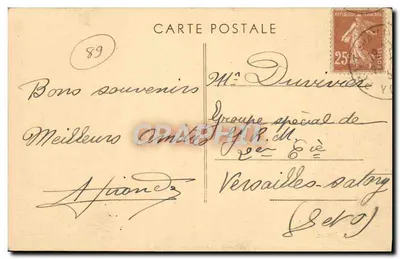 PONT-sur-YONNE (Yonne) — Vista do Ponte e da Ilha — Fot. Combier Macgn — Verso