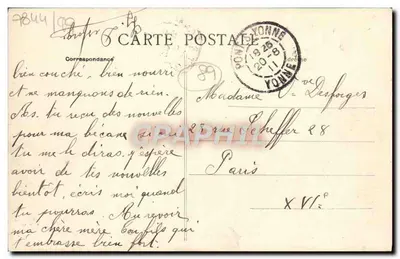 PONT-sur-YONNE — Aqueduc des Eaux de la Vanne — Route de St-Sérolin — Collection P. R.-S. — Rewers