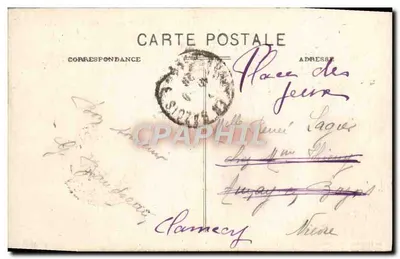 Quarré-les-Tombes (Yonne) — A Roche des Fées — Editor desconhecido, n° 514 — Verso