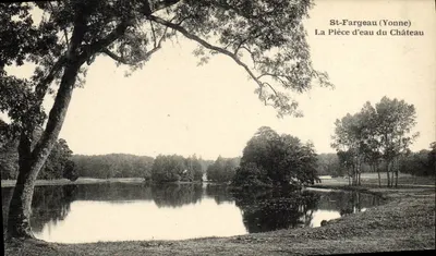 St-Fargeau (Yonne) — A Peça d'Água do Castelo — Carta postal