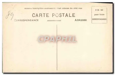 St-Fargeau (Yonne) — A Peça d'Água do Castelo — Carta postal — Verso