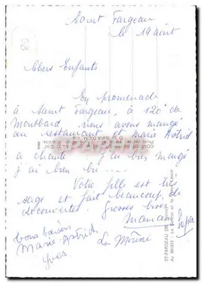 Saint-Fargeau — widok kanału i kościoła — wydawca CIM — Rewers
