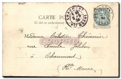 Bilhete postal antigo St Florentin La Tour — Verso