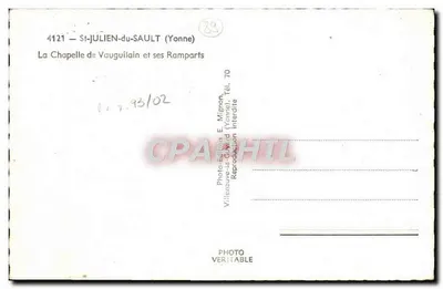 A Capela de Vauguilain e seus Muros — St-Julien-du-Sault (Yonne) — E. Mignon — Verso