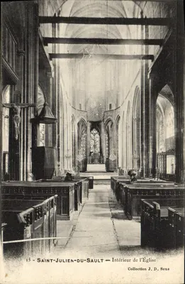 Saint-Julien-du-Sault — Interior da Igreja — Coleção J. D. Sens