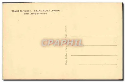 Chalet tunelu — blisko Arcy-sur-Cure — Foto Suffize w Vermeil — Rewers