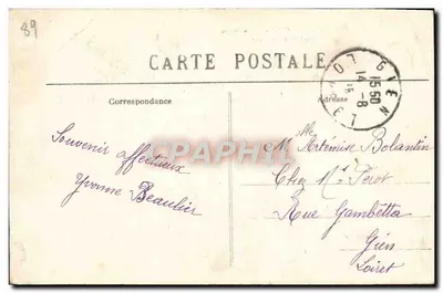 Sens (Yonne) — Plac Jean-Cousin i Kasa Oszczędności — Rewers