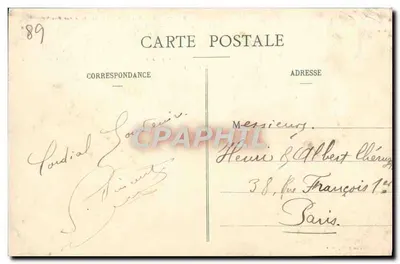 Sens - Hotel de Ville, widok z tyłu — dzieło panów Dupont i Poivert — kolekcja J. DA Sens — Rewers