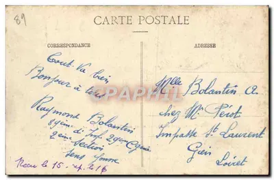 Sens - Monumento a los Senonais muertos por la Patria — Air de Sambre-et-Meuse — Colección P.-R., S. — Reverso