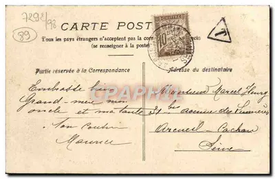 Sens — A Estrada de Paron e o Ermitório de São Bond — Editor não identificado, número de série não visível — Verso