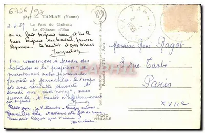 Il Castello d'Eau a Tanlay — Yonne — Edizioni Mignony — Verso