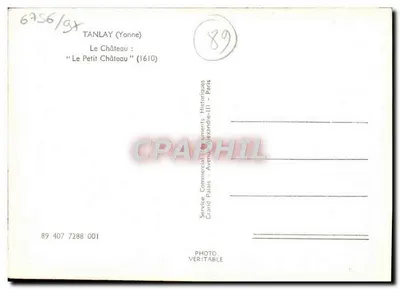 Tanlay (Yonne) — Il Piccolo Castello (1610) — Servizio Commerciale Documenti Storici Parigi — Verso
