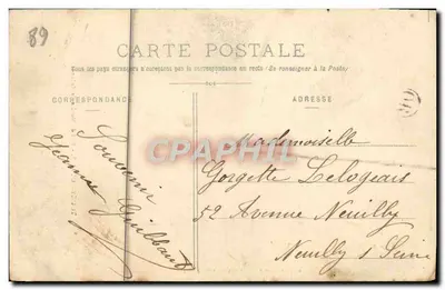TOUCY- MOULINS - Bief do Moulin de Roland — Imp. F. Carreau, Toucy — Verso