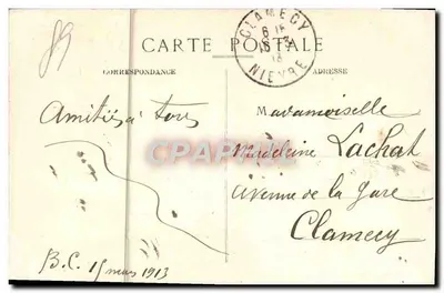 Toucy — A Igreja — A Torre Grande — editor Godirey — Verso