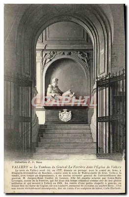 Vallery — O Túmulo do Geral La Ferrière na Igreja de Vallery — Coleção J. D. Sens