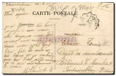 Vermenton (Yonne) — Ogólny widok — wydawca Gagneux — Rewers