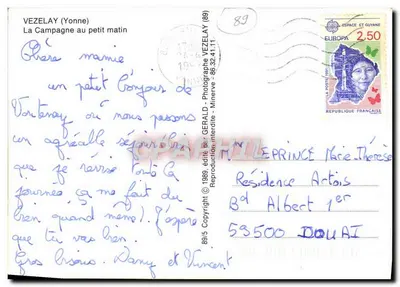 Vézelay (Yonne) — A Campina ao pequeno matinal — Fotografia proibida - Minerve — Verso