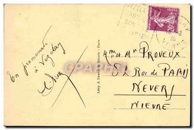 Vézelay - Stare fosy miasta i Ścieżka okrężna (Strona Południowa) — LL — Rewers
