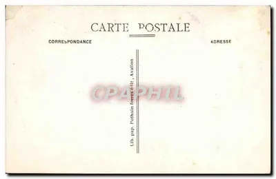 Vézelay — Ulica Pontot — Librairie Pothain frères, Avalon — Rewers