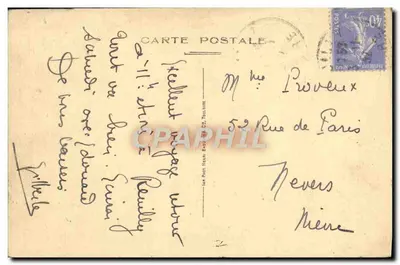 Vézelay — La Rue des Ecoles — éditeur Thévenet — Verso