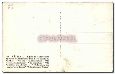 Vézelay — Igreja da Madeleine — Timpanos e Arco da Porta Direita — Verso