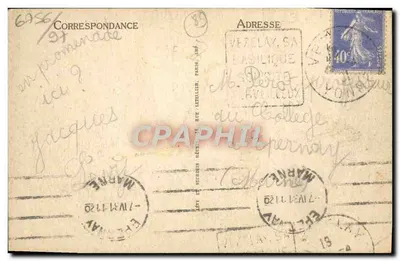 Vézelay — Dom z XVI wieku, zwany domem Kolonów lub Kolumb — ND — Rewers
