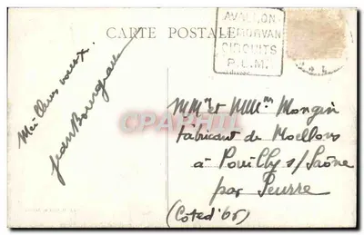 Vézelay — Widok na miasto — Wydawca Morvan Circuits P.L.M. — Rewers