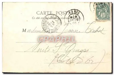 Villeneuve-sur-Yonne — La Grande-Rue — Galeries Parisiennes, Sens — Verso