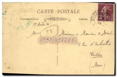 Mosteiro de Santa Maria de La Pierre-qui-Vire (Yonne) — Lado Norte — Editor B. F. N. — Verso