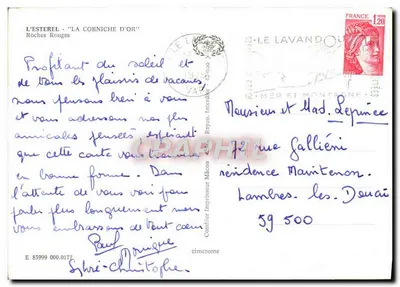 De Roches Rouges — L'Estérel — Uitgever Cing — Achterkant