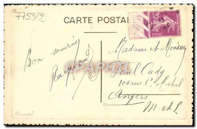 Widok zatoki Bandol — wydawca Bandol, nr 7753/9 — Rewers