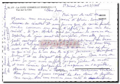 A Costa Vermelha ensolarada — Vista da Costa — Editora: Edições da Vale Francesa, n° 35.177 — Verso