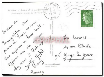 Vista de Banyuls-sur-Mer — editor Binsard, n° 156 — Verso